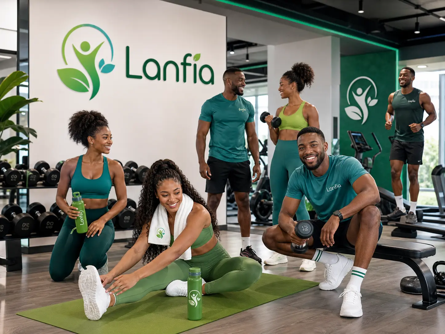 Communauté Lanfia dans une salle de sport moderne